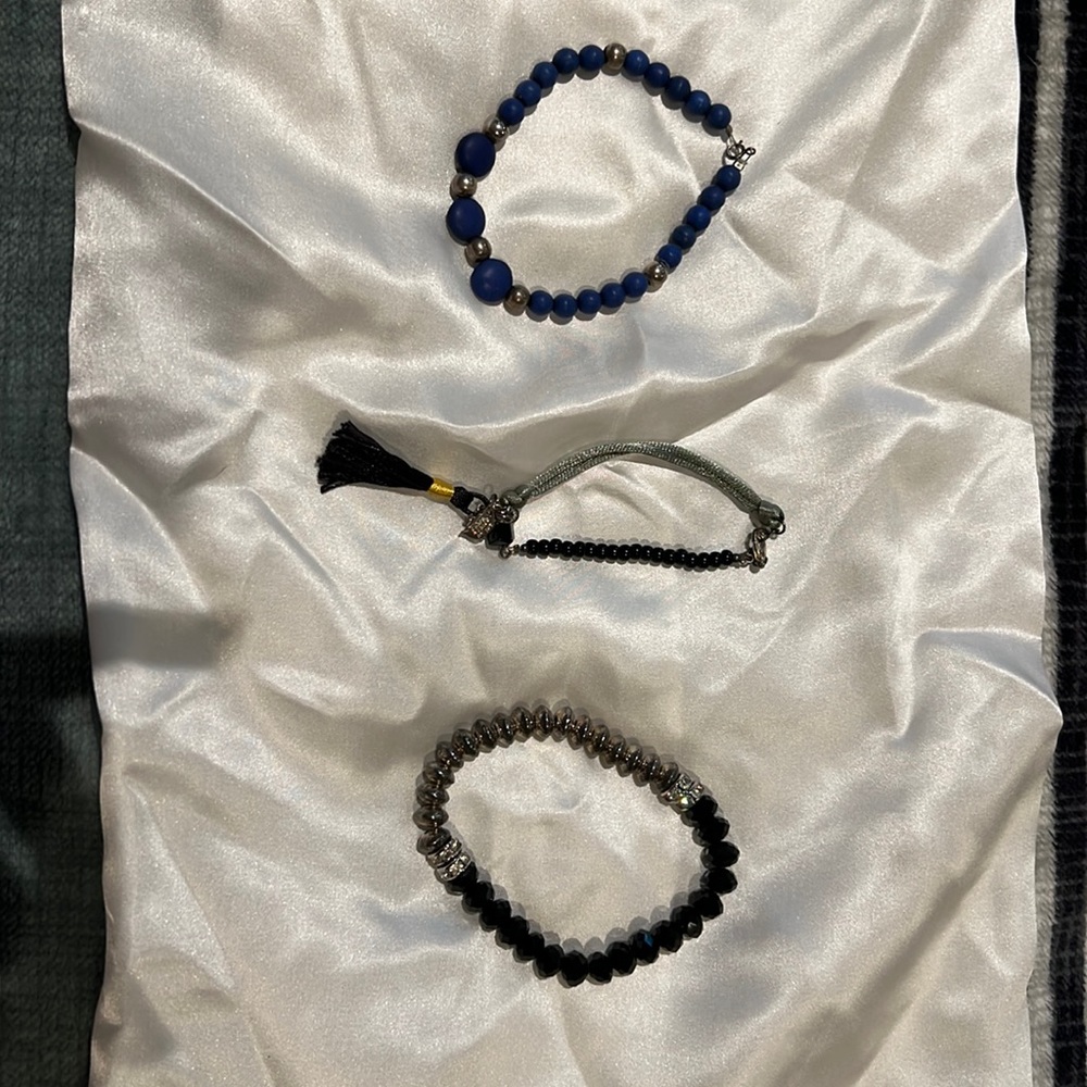 3 beaded bracelets